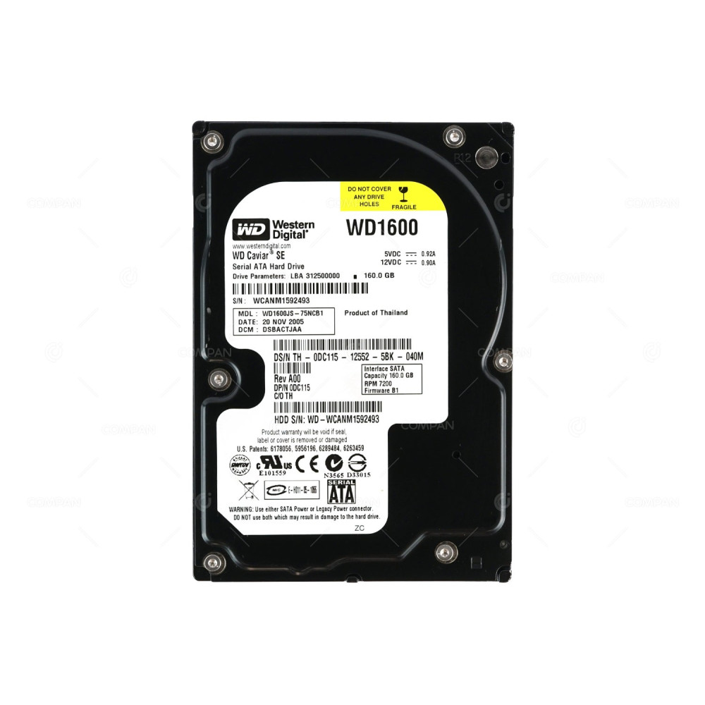 DC115 DELL 160GB 7.2K SATA  3.5 LFF HOT-SWAP